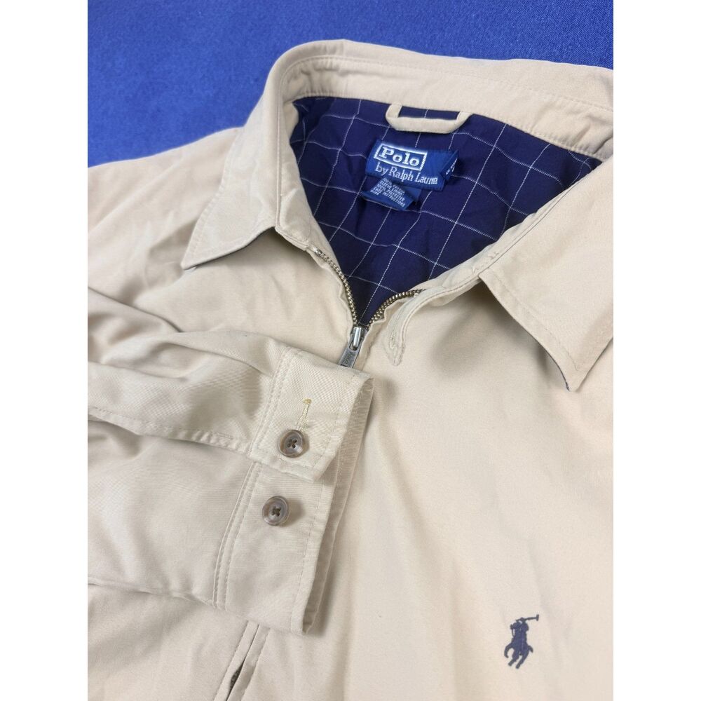 Polo Ralph Lauren Mens 2X Big Khaki Harrington Jacket Plaid Lined Pony Logo